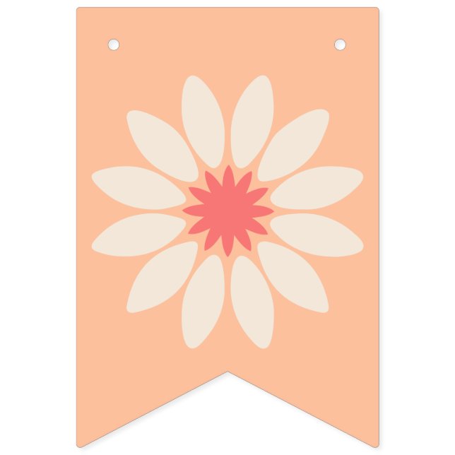 Moldura de Bandeiras com Margarida de Creme Estili (Primeira Bandeira)