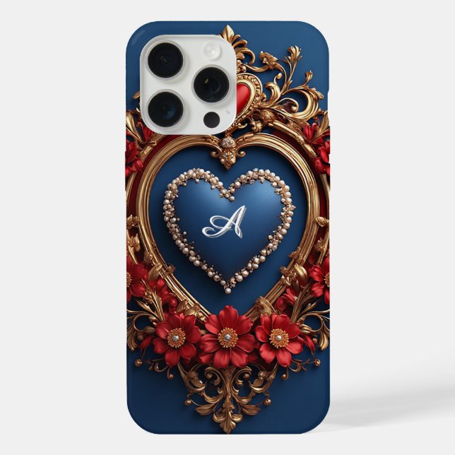 Moldura de Coração Dourado com Nome Personalizado  (Verso)