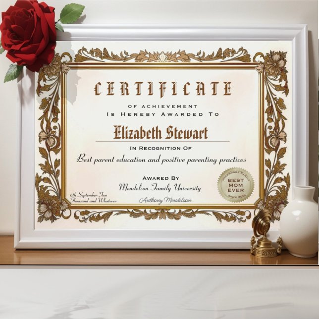 Moldura de floreio tradicional diploma elegante (Traditional classic flourish frame certificate diploma award.)