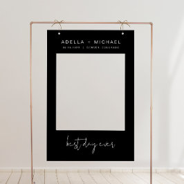 Moldura de Foto de Casamento JOVI Black Melhor Dia