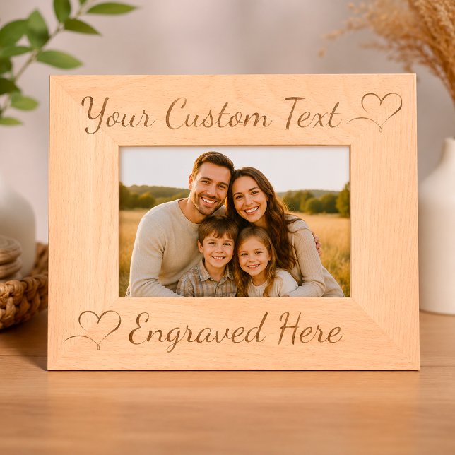 Moldura de Foto de Madeira Personalizada, Presente (Criador carregado)