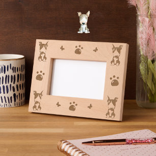 Moldura de imagem gravada a laser do Bull Terrier