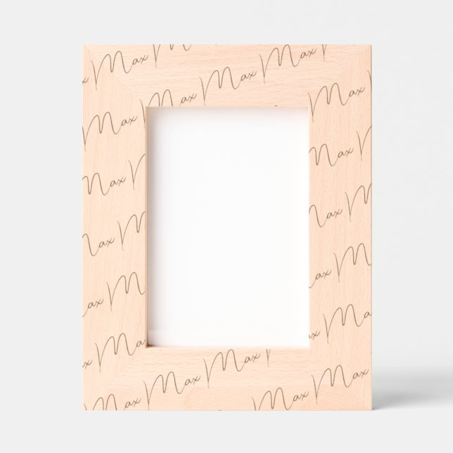 Moldura de madeira personalizada em estilo manuscr (Front)