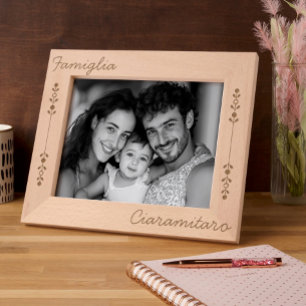 Moldura de Madeira Personalizada Famiglia - Nome d