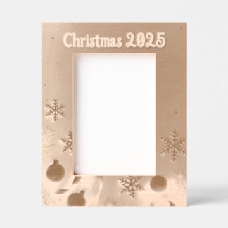 Moldura de Natal com Gravação a Laser Personalizad