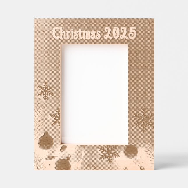 Moldura de Natal com Gravação a Laser Personalizad (Front)