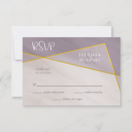 moldura de ouro ameixa mudada rsvp casamento