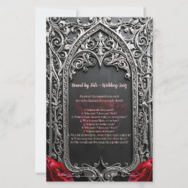 Moldura de Rosa de Casamento Gótico Elegante