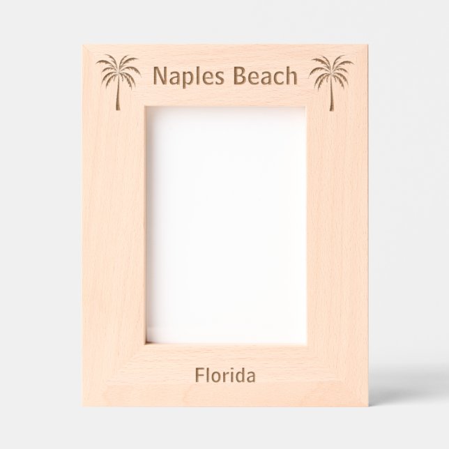 Moldura gravada a laser da Praia de Naples Flórida (Front)