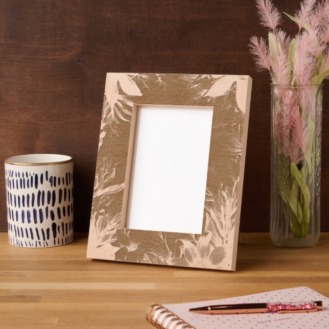 Moldura personalizada com gravação a laser floral (Left)