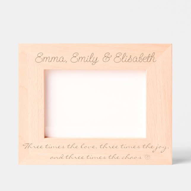 Moldura Personalizada para Trigêmeos com Citação D (Front)
