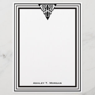 Moldura Preto e Branco Art Déco Vintage #1 Persona