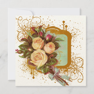 Moldura Quadrada Rosa Vitoriana