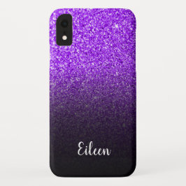 Mole Negra Glitter Roxo Personalizada