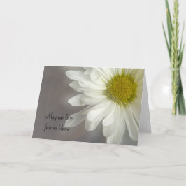Mole White Daisy no Cartão de Convite para Casamen