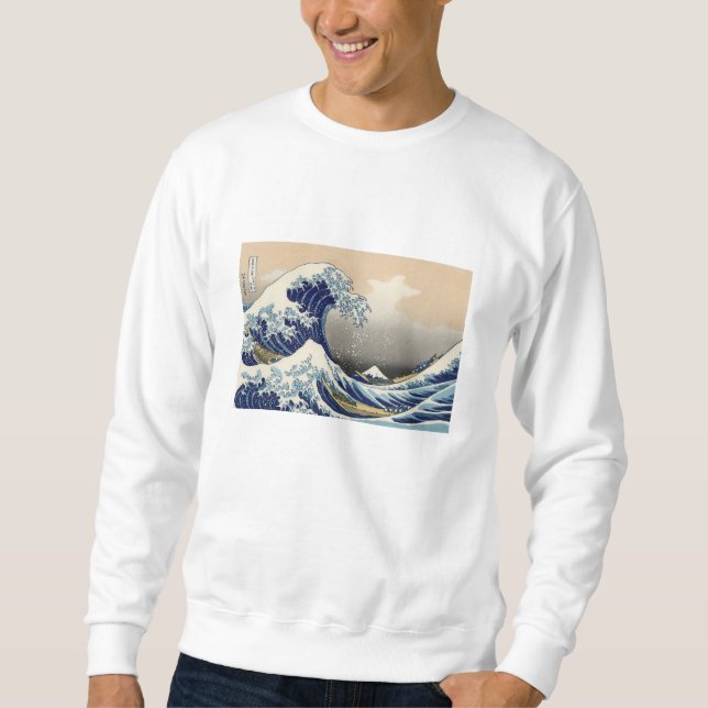 Moletom 浮世絵スウェット ukiyoe sweat 葛飾北斎 「富嶽三十六景 神奈川沖浪」 スウェットシャツ (Frente)