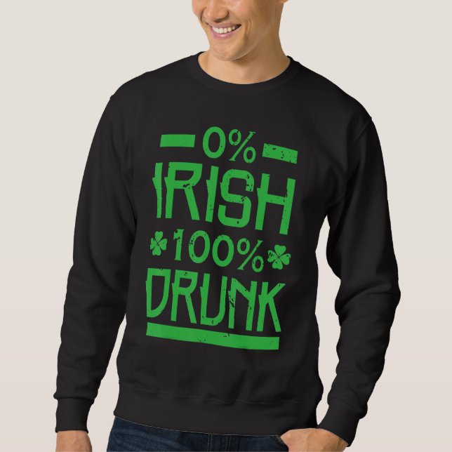 Moletom 0 irlandês 100 Bebado Rua do Patrick (Frente)