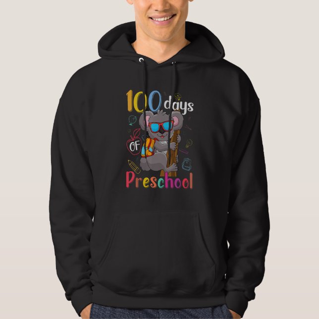 Moletom 100 Days Of Preschool Koala 100th Day School Presc (Frente)