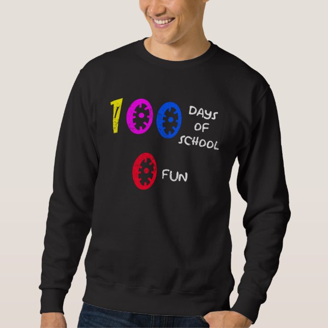 Moletom 100 Days Of School 0 Fun (Frente)