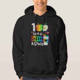 Moletom 100 Dias De Café E Caos Feliz 100º Dia De Educação