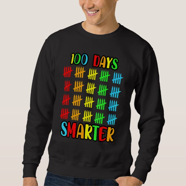 Moletom 100 dias de ensino superior mais inteligente (Frente)