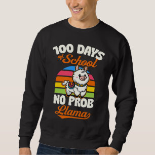 Moletom 100 Dias De Escola Sem Prob Llama Animal Fofo Piad