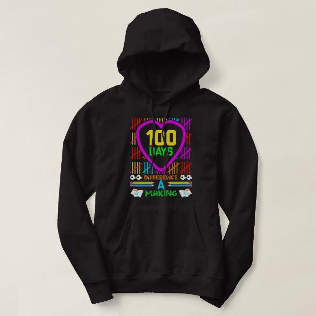 Moletom 100 dias diferentes a fazer (Frente do Design)