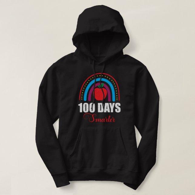 Moletom 100 dias mais espertos do Arco-Íris Engraçado 100º (Frente do Design)
