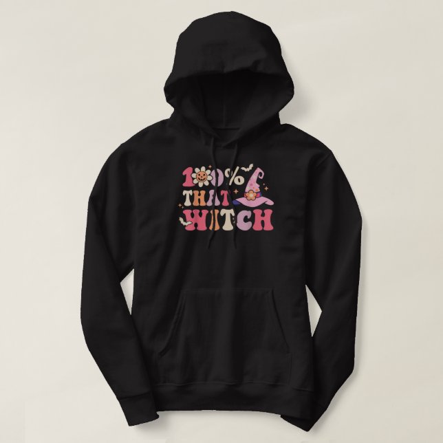 Moletom 100 That Witch Spooky Season Halloween Funny Groov (Frente do Design)
