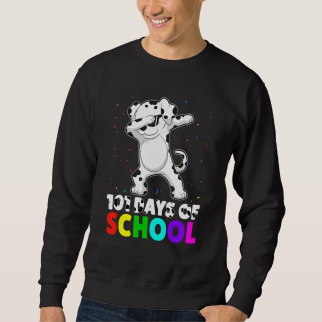 Moletom 101 Days Smarter Dog Lover School Teachers Student (Frente)