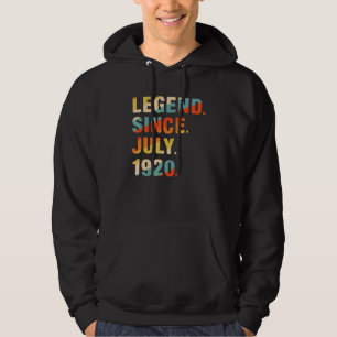 Moletom 102. º Aniversário, 102 anos Legenda desde 19 de j