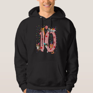 Moletom 10H, Rapariga De Aniversário, Roupa De Gato Cuta D