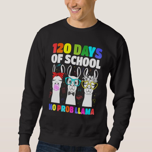 Moletom 120 Dias De Escola Sem Prob Lama Llama Professor 1 (Frente)