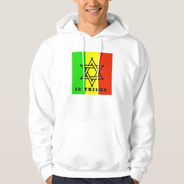 Moletom 12 tribos de camisola básica com capuz (Frente)
