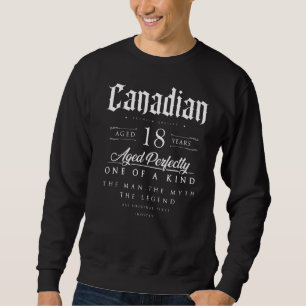 Moletom 18.º aniversário do Nascer canadiano de 18 anos em