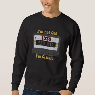 Moletom 1970 Eu não sou velho Eu sou o clássico Retro Cass