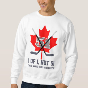Moletom 1 de 1 Não 51 Identidade Canadense Folha de Bordo