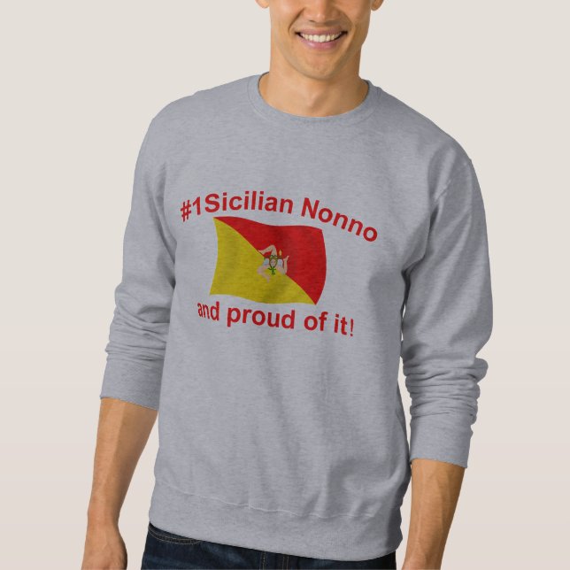 Moletom #1 orgulhoso Nonno siciliano (Frente)