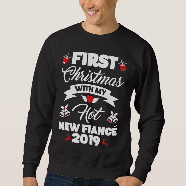 Moletom 2019 Couple Idea First Christmas With My Hot New F (Frente)