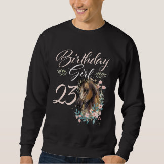 Moletom 23ª Menina de Aniversário Cavalo de 23 Anos