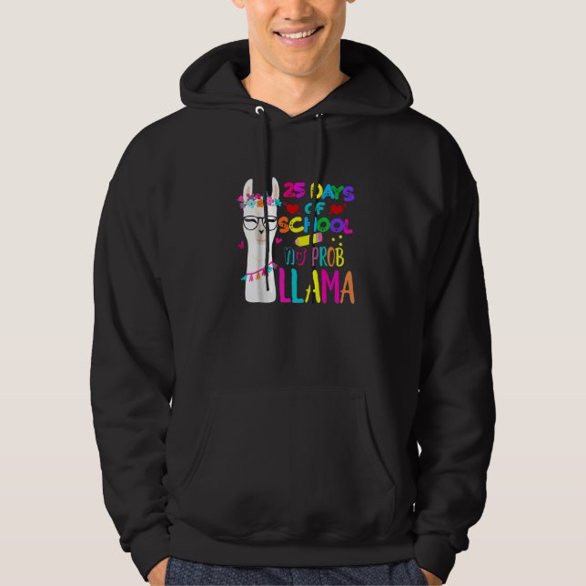 Moletom 25 Dias De Escola Professor Sem Problema Llama Men (Frente)