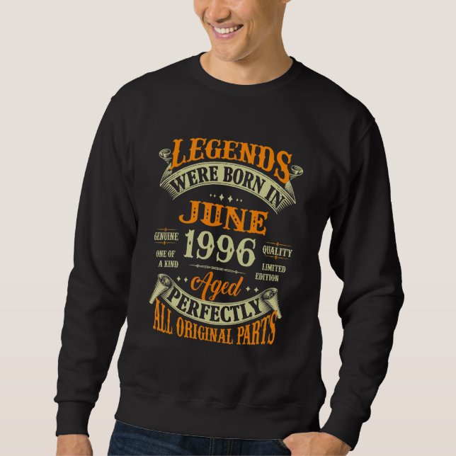 Moletom 26º Nascer De Legendas De Aniversário Em Junho De  (Frente)