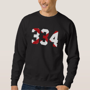 Moletom 334 Código de Área Bandeira do Alabama Montgomery