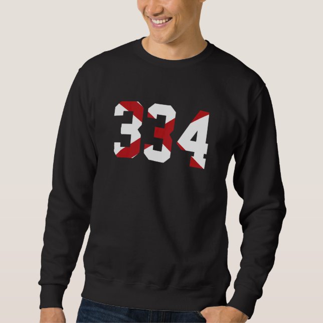 Moletom 334 Código de Área Bandeira do Alabama Montgomery  (Frente)