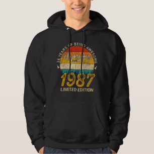 Moletom 38 anos 1987 Retro Incrível 38º presente de aniver