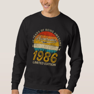 Moletom 39 anos 1986 Retro Incrível 39º presente de aniver