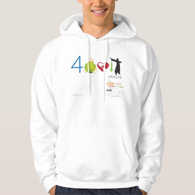 Moletom 3:16 v1F de John - Hoodie básico (Frente)
