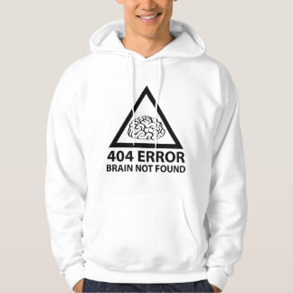 Moletom 404 Error Brain Not Found (Cérebro de erro não enc