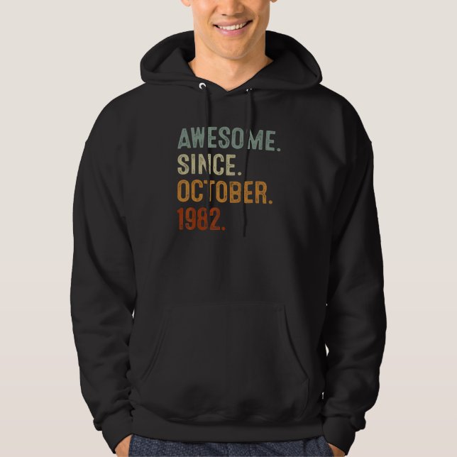 Moletom 40 anos é incrível desde outubro de 1982 40º anive (Frente)