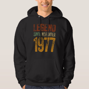 Moletom 45. º aniversário Novembro Nascer 45 anos Legenda